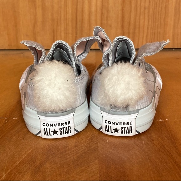 Baby 2 Converse All Star Creature Ox Sneakers Grey Bunny SEF1233 - Picture 4 of 8